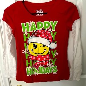 Justice "Happy Holidays" Girls Long-sleeve Shirt